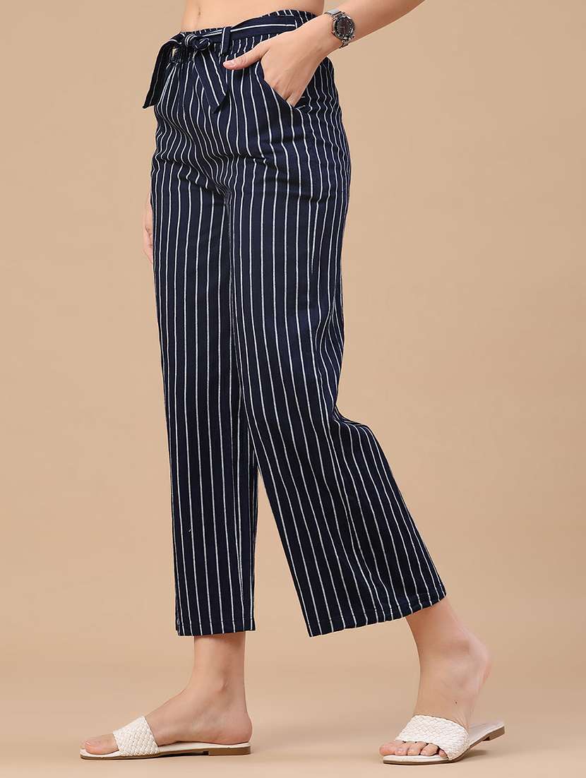 women printed mid rise straight fit palazzo - 22391545 -  Standard Image - 3