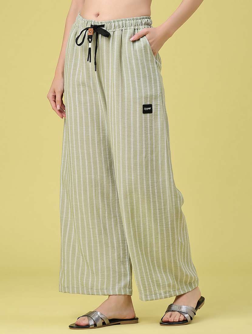 Women Printed Mid Rise Wide Leg Trouser - 22391551 -  Standard Image - 3
