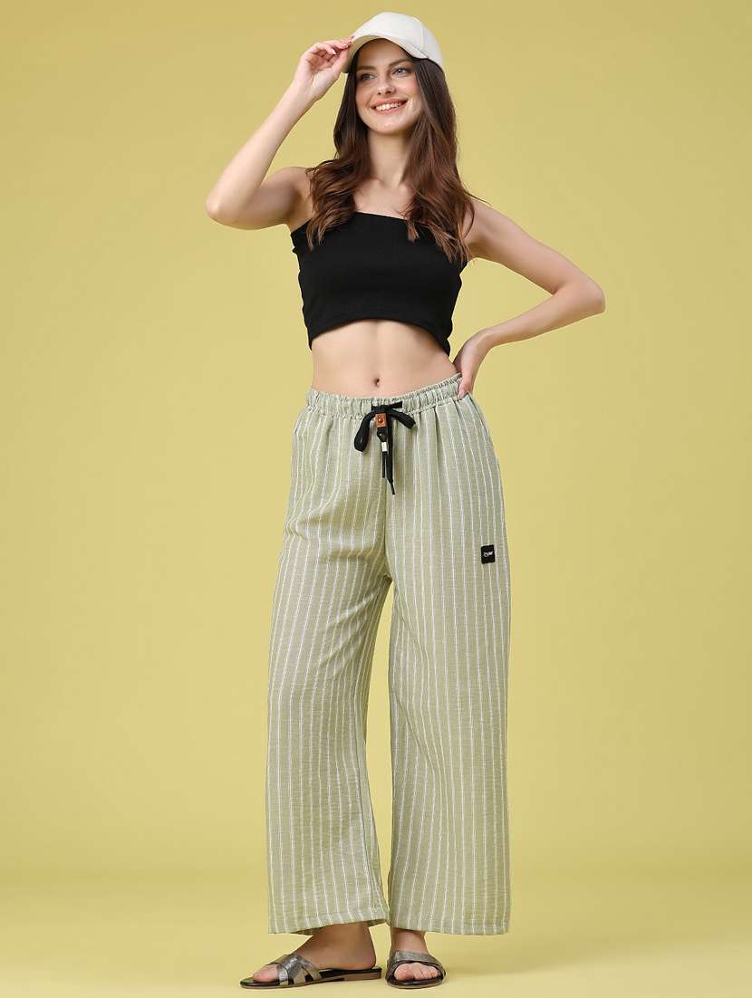 Women Printed Mid Rise Wide Leg Trouser - 22391551 -  Standard Image - 5