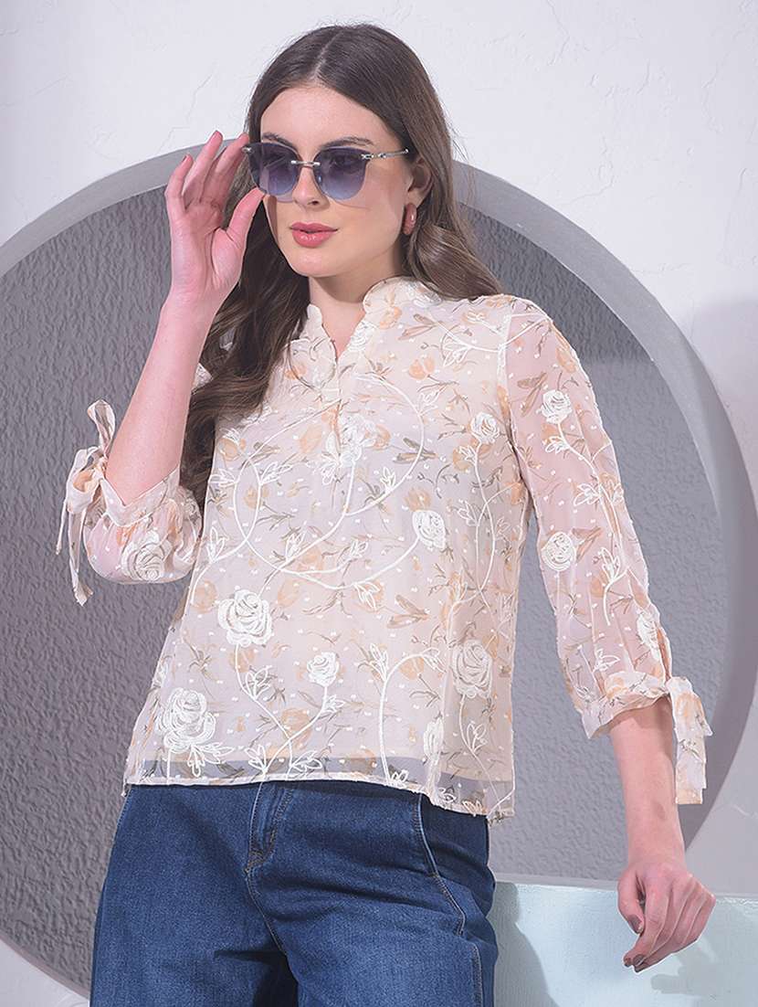 women three quarter sleeve regular top