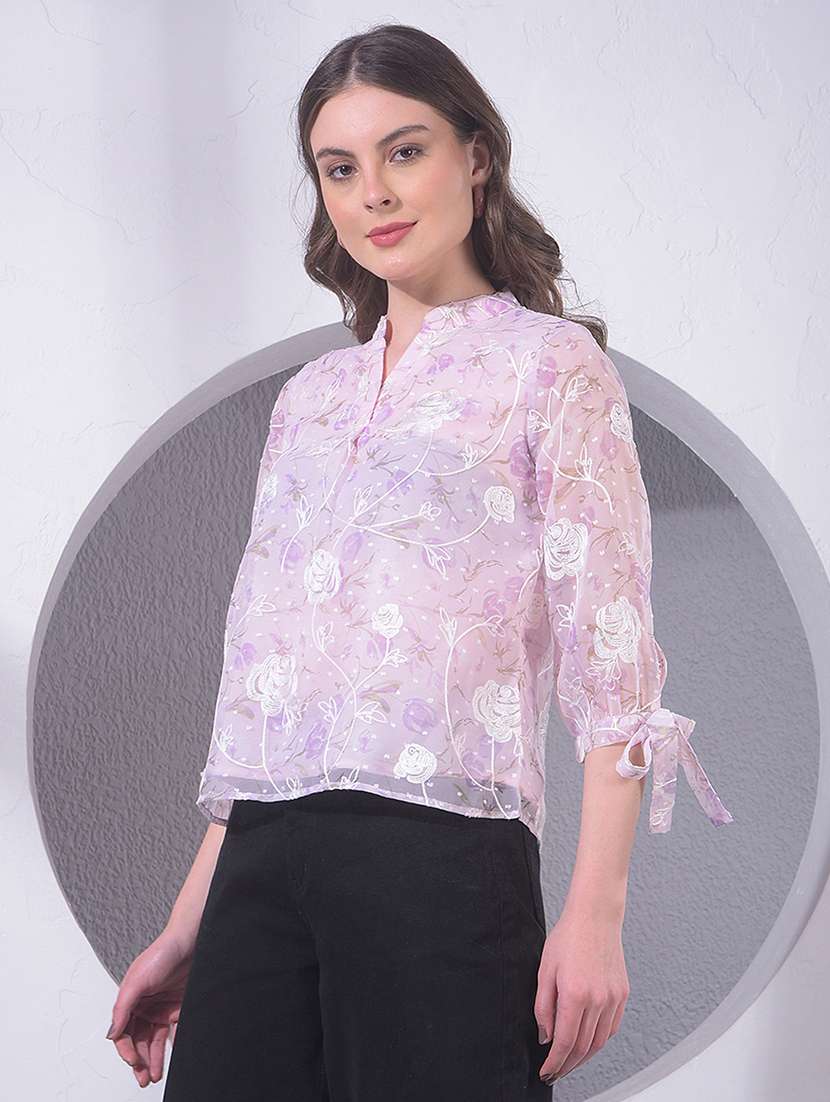 Women Three Quarter Sleeve Regular Top - 22391599 -  Standard Image - 3