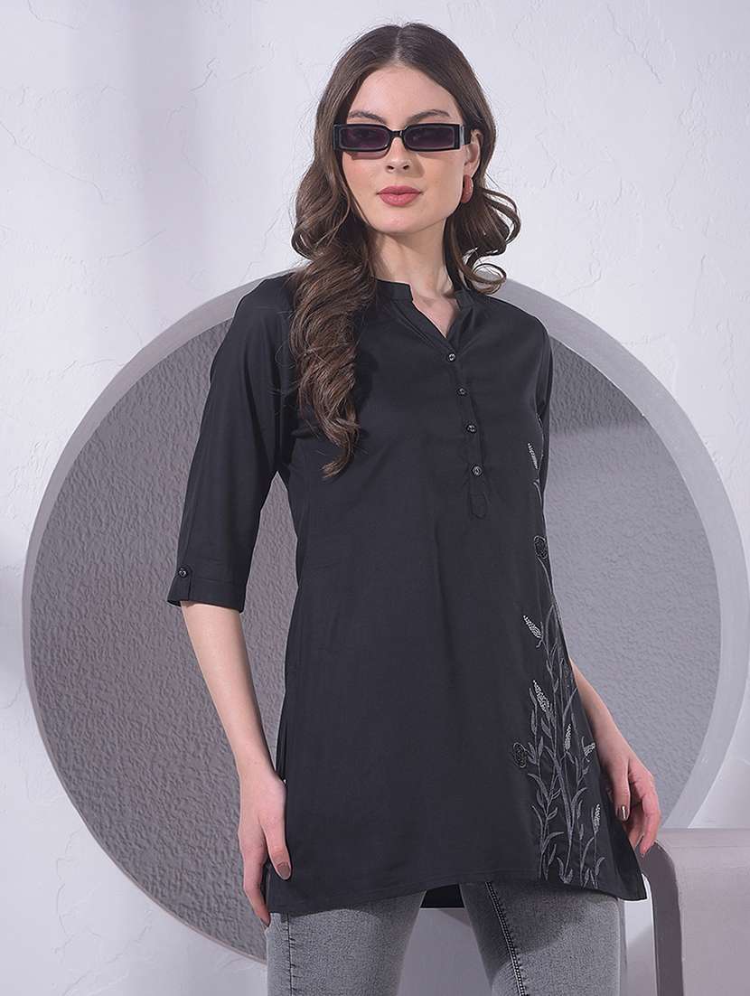 women three quarter sleeve regular tunic