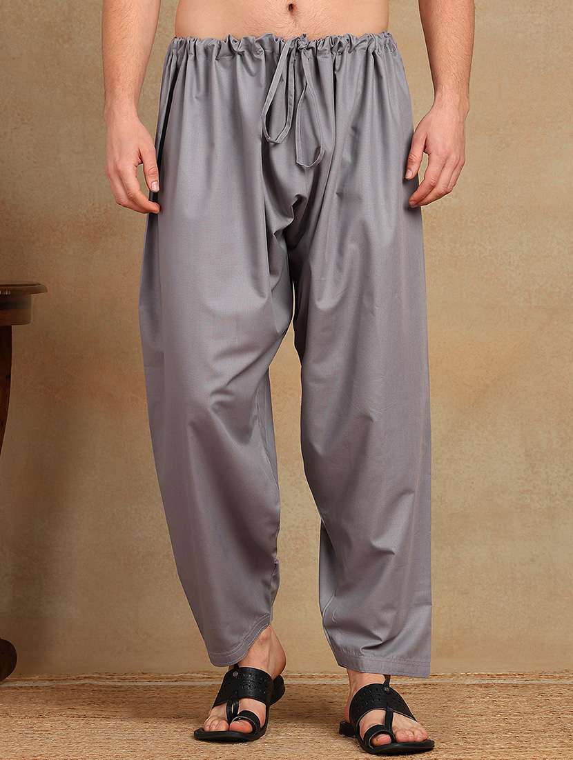 men solid short sleeve pathani ethnic wear set - 22391714 -  Standard Image - 5