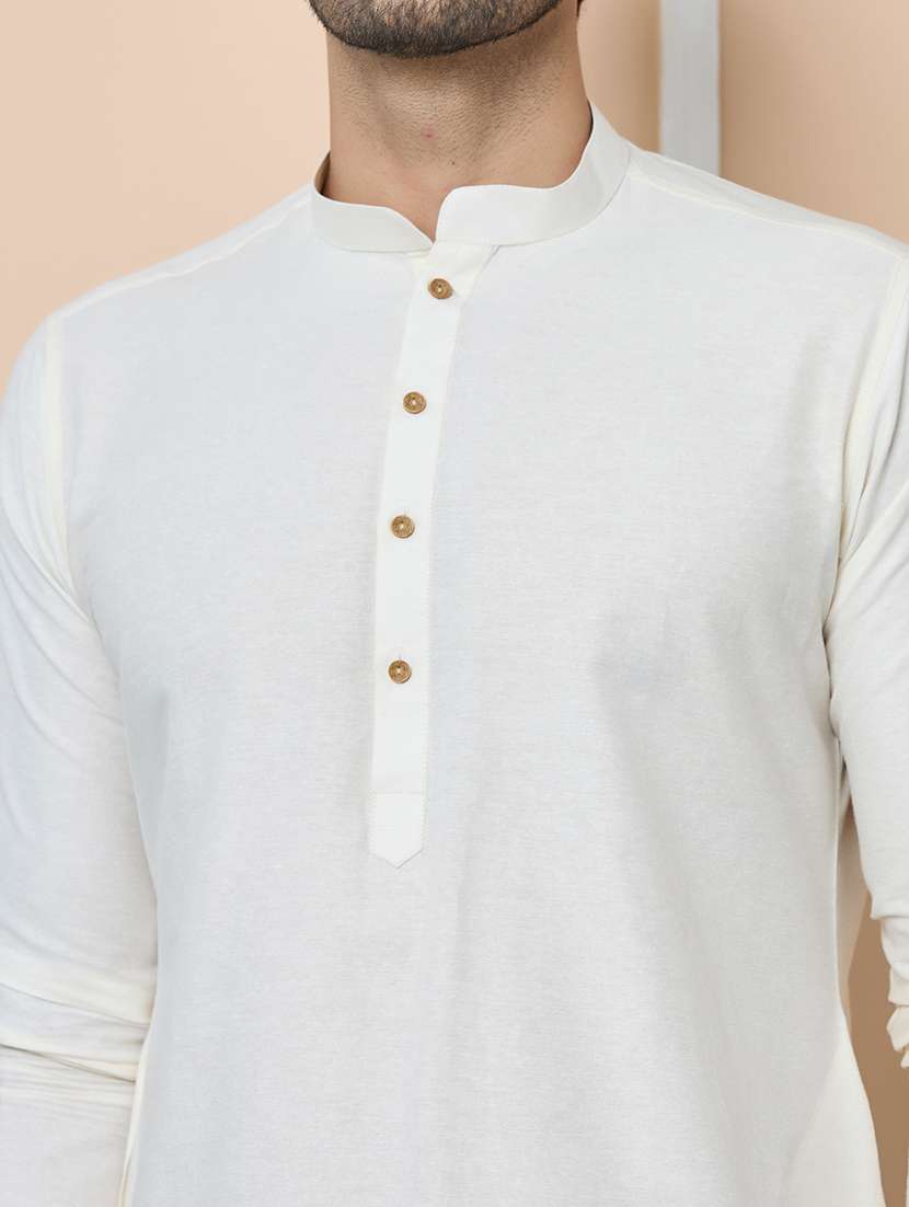 men mandarin neck kurta pyjama with jacket ethnic wear set - 22391823 -  Standard Image - 5