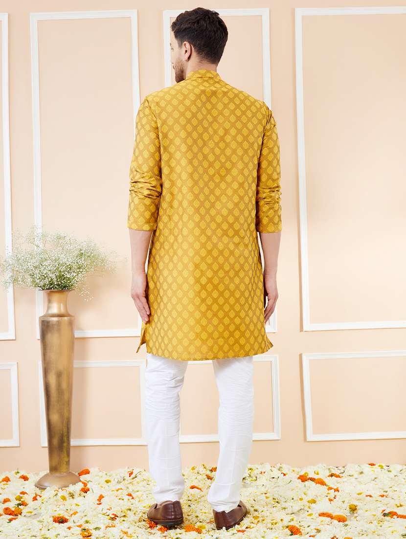 men printed long sleeve kurta - 22391932 -  Standard Image - 5
