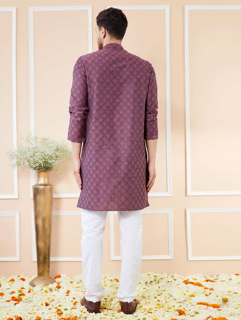 men printed long sleeve kurta - 22391934 -  Standard Image - 5