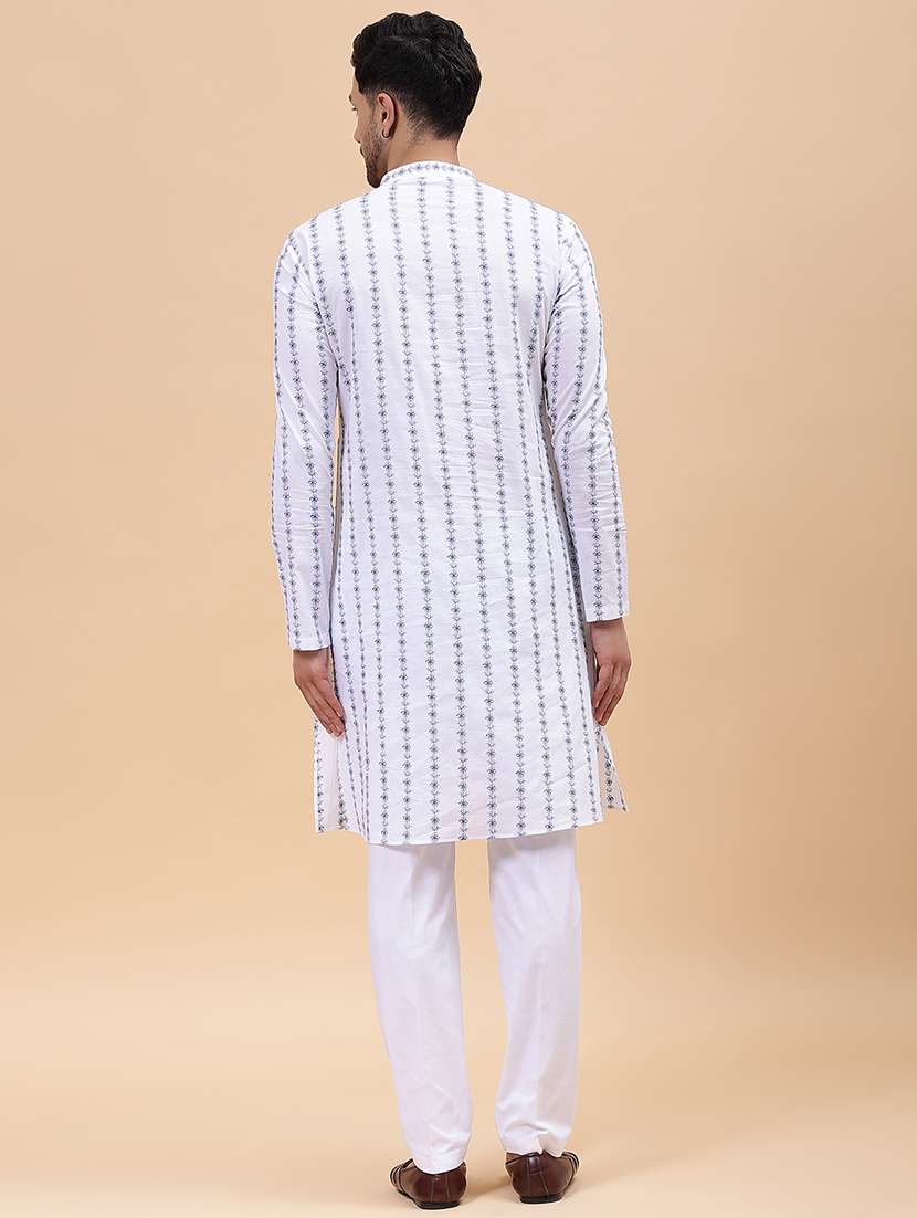 men printed long sleeve kurta - 22391979 -  Standard Image - 5