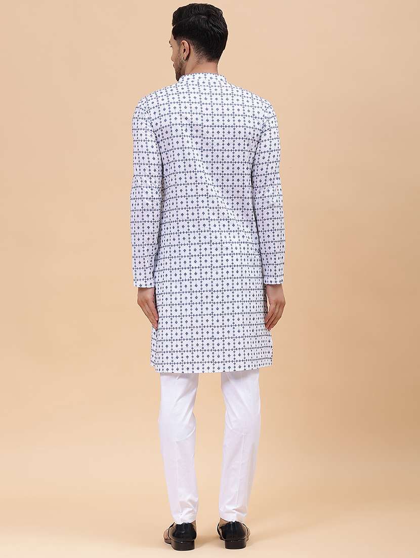 men printed long sleeve kurta - 22391986 -  Standard Image - 5