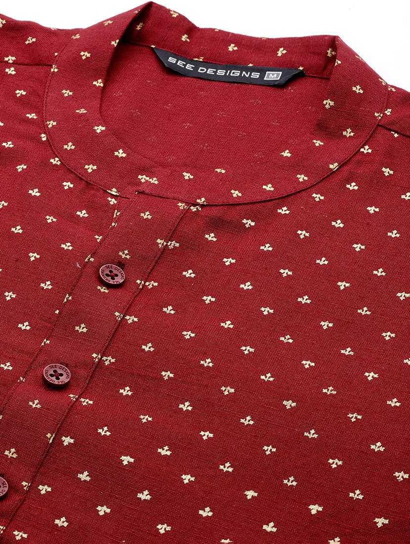 men mandarin neck long sleeve kurta - 22392060 -  Standard Image - 5