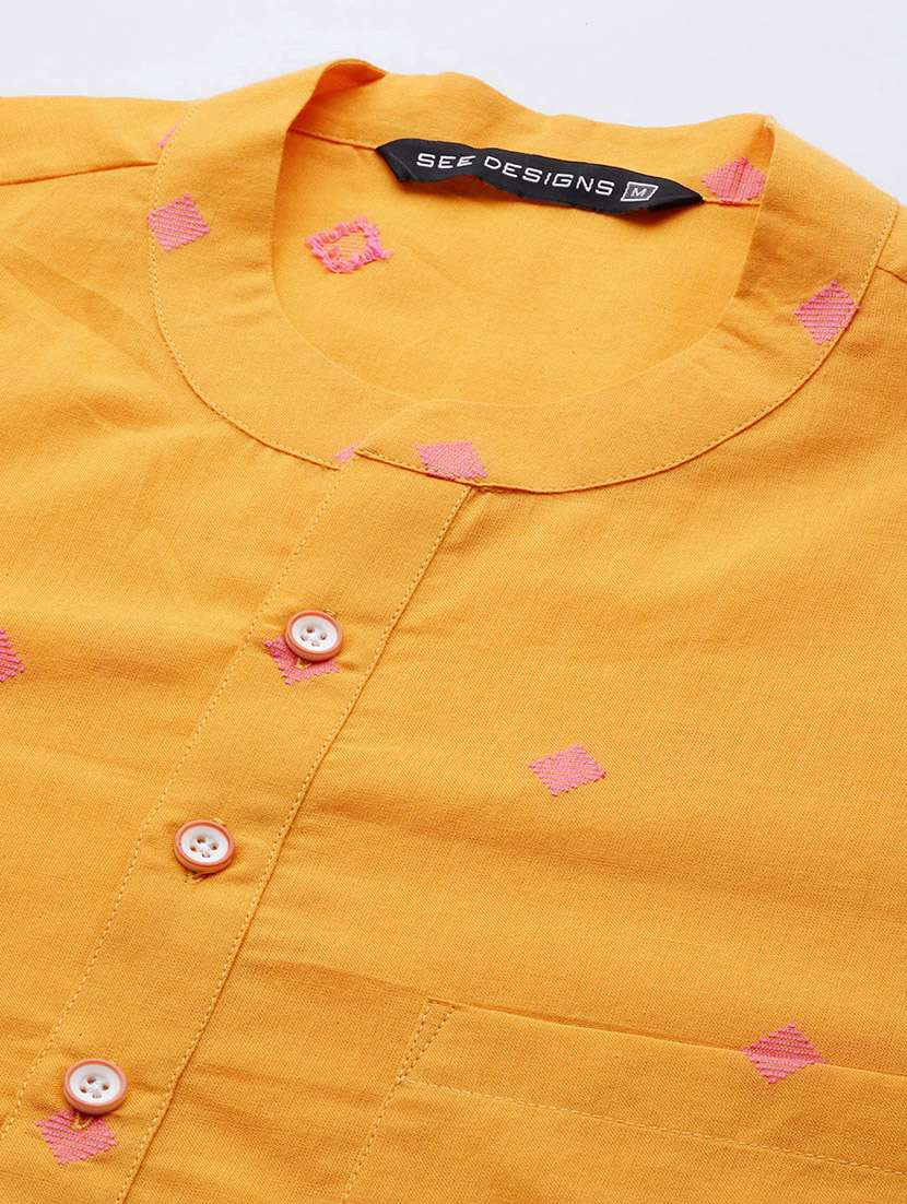 men mandarin neck long sleeve kurta - 22392064 -  Standard Image - 5