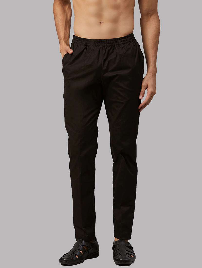 men solid mid rise pyjama