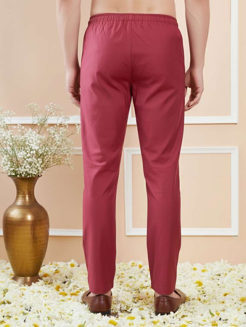 men solid mid rise pyjama - 22392348 -  Standard Image - 3