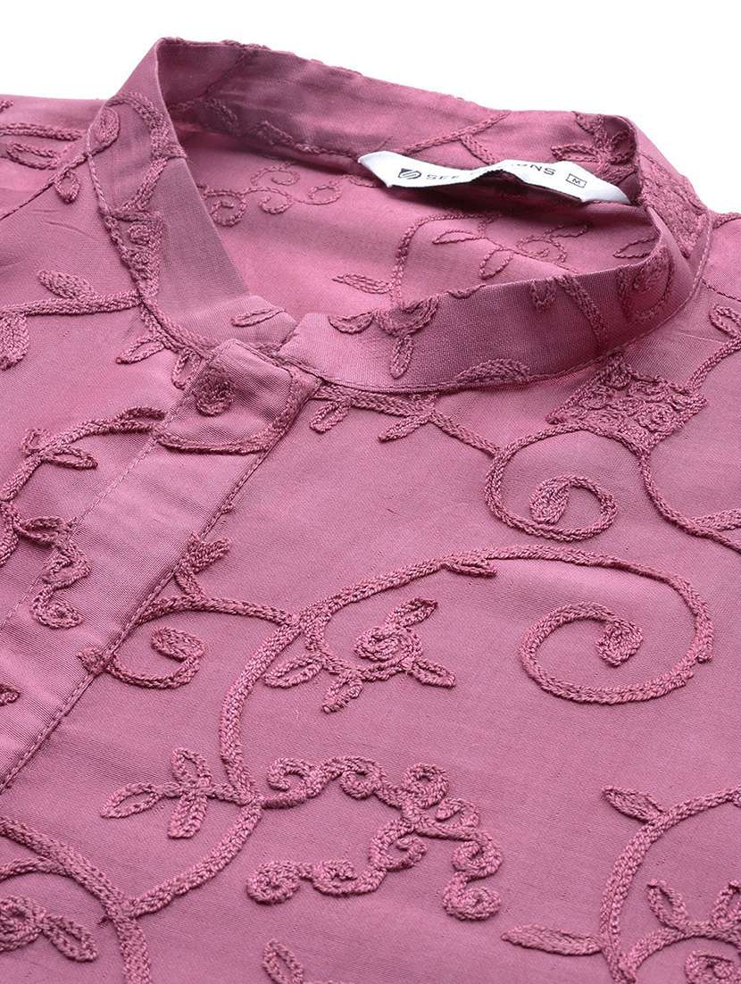 men mandarin neck long sleeve kurta - 22392376 -  Standard Image - 5