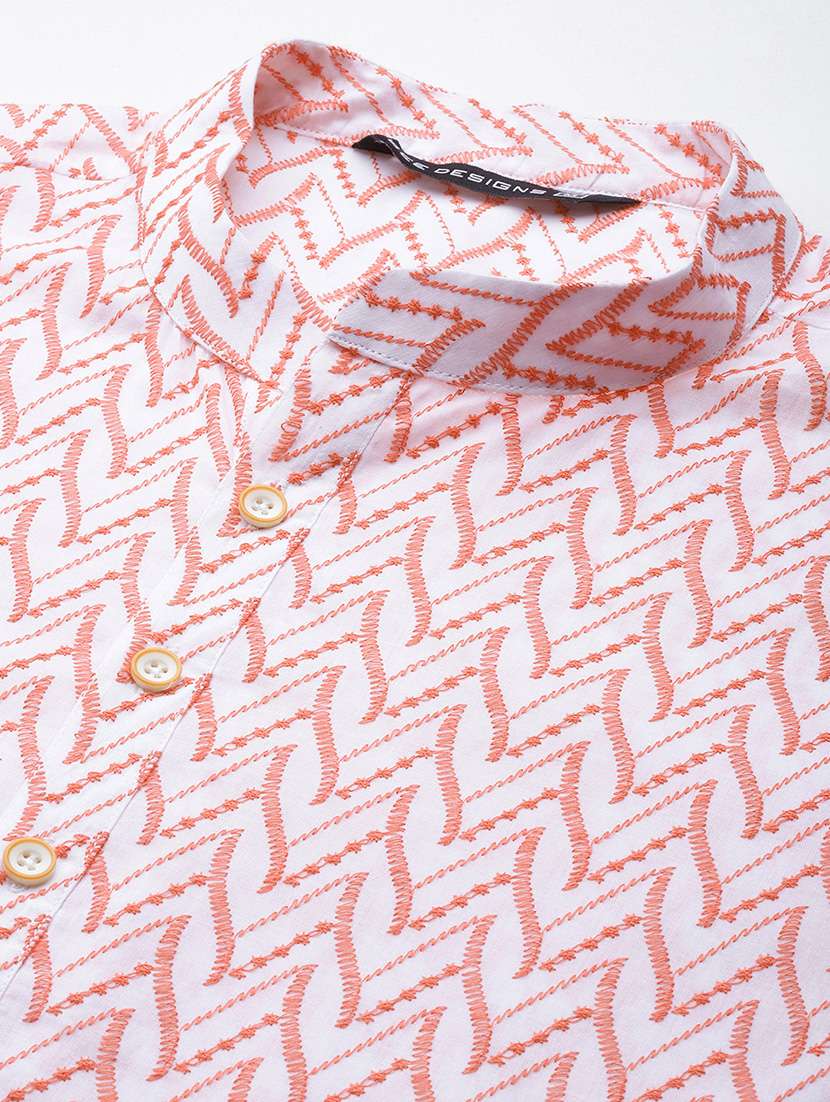 men mandarin neck long sleeve kurta - 22392691 -  Standard Image - 5
