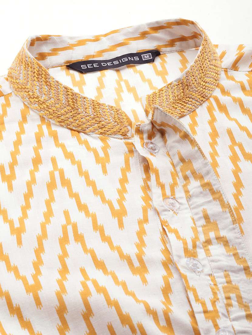 men mandarin neck long sleeve kurta - 22392693 -  Standard Image - 5