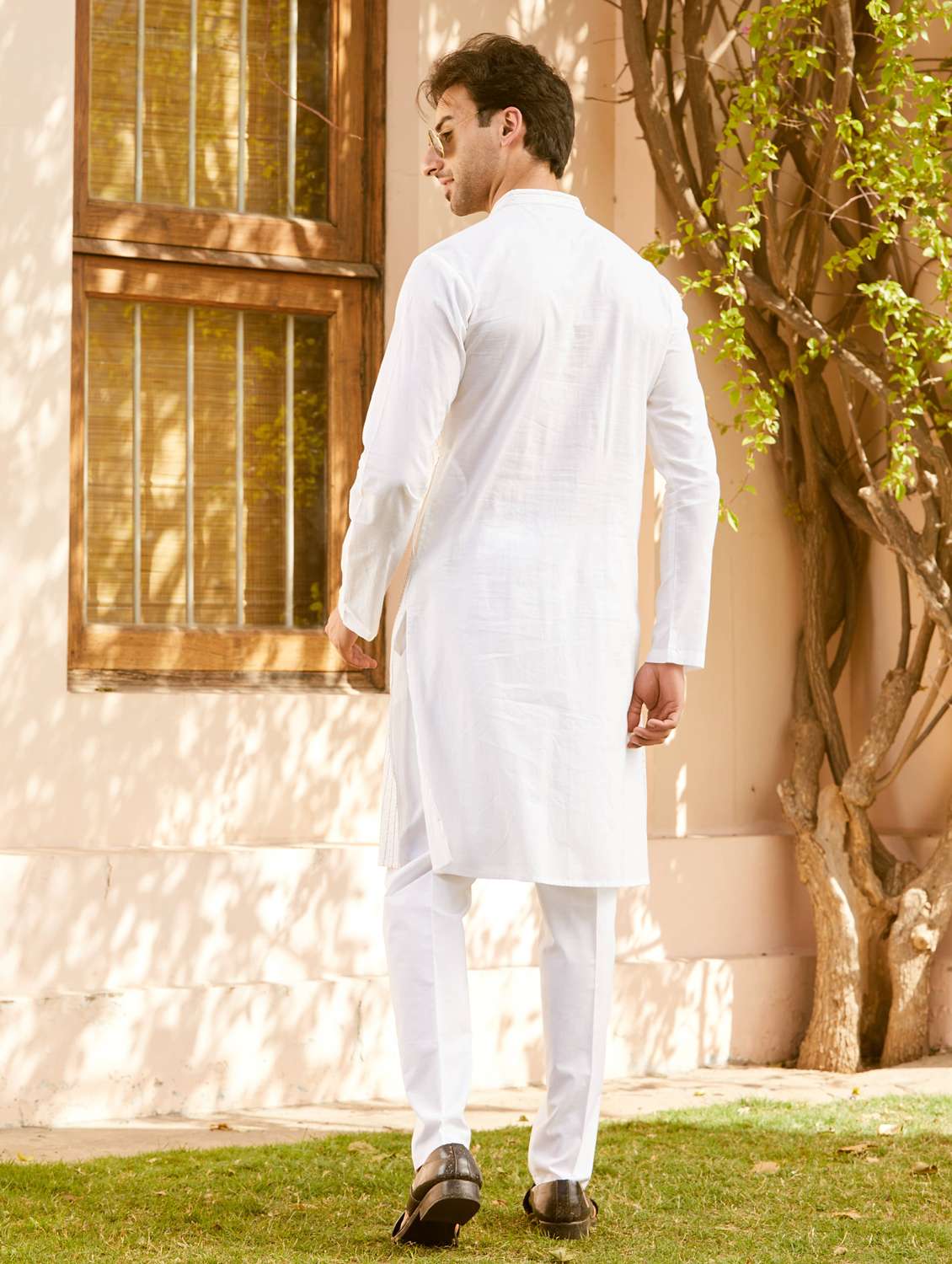 men mandarin neck long sleeve kurta - 22392704 -  Standard Image - 5