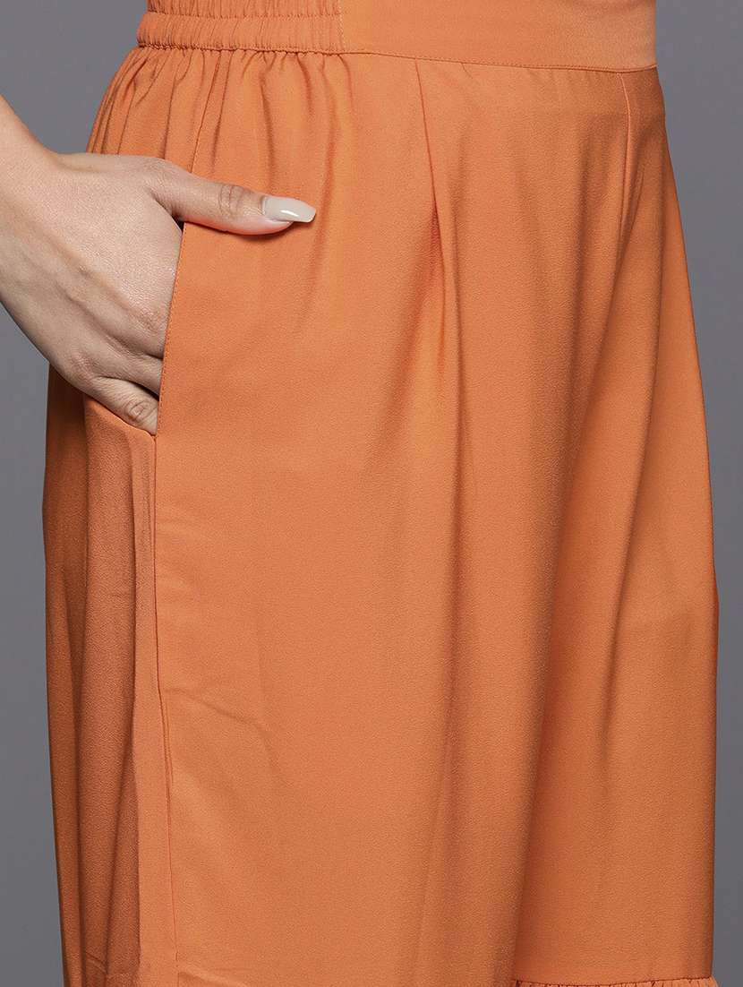 women printed sleeveless kurta sharara with dupatta set - 22392803 -  Standard Image - 3