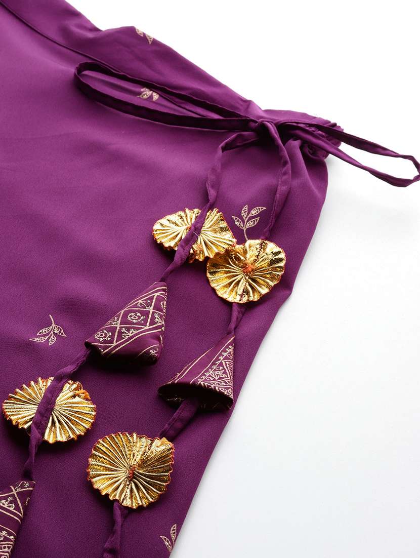 women plus size foil printed sleeveless lehenga choli with dupatta set - 22392856 -  Standard Image - 3