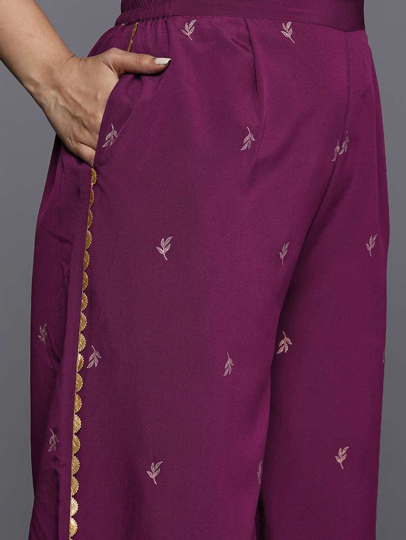 women plus size printed three quarter sleeve ethnic co-ord set - 22392872 -  Standard Image - 3