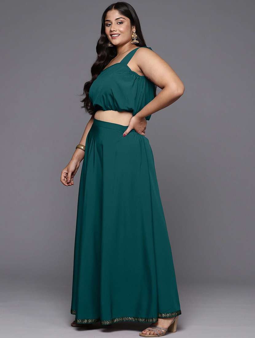 women plus size floral printed ethnic co-ord set - 22392880 -  Standard Image - 3