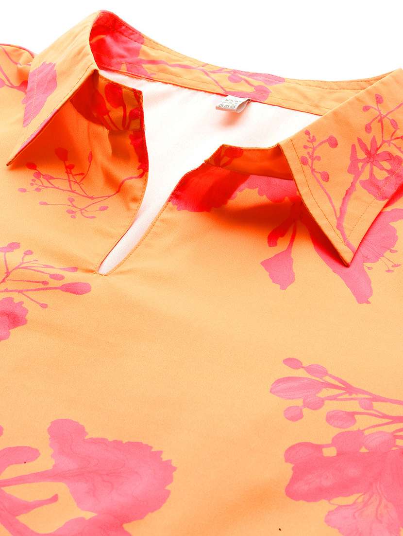 women plus size printed three quarter sleeve ethnic co-ord set - 22392882 -  Standard Image - 3