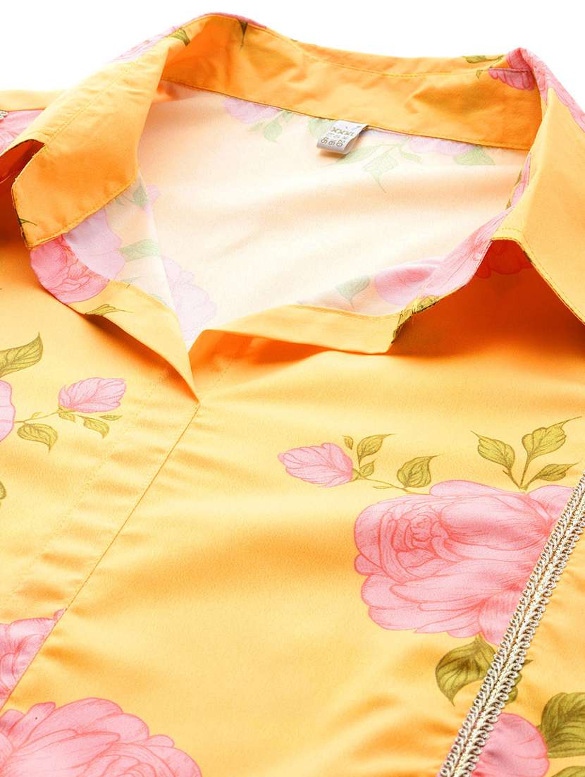 women plus size printed three quarter sleeve ethnic co-ord set - 22392883 -  Standard Image - 3