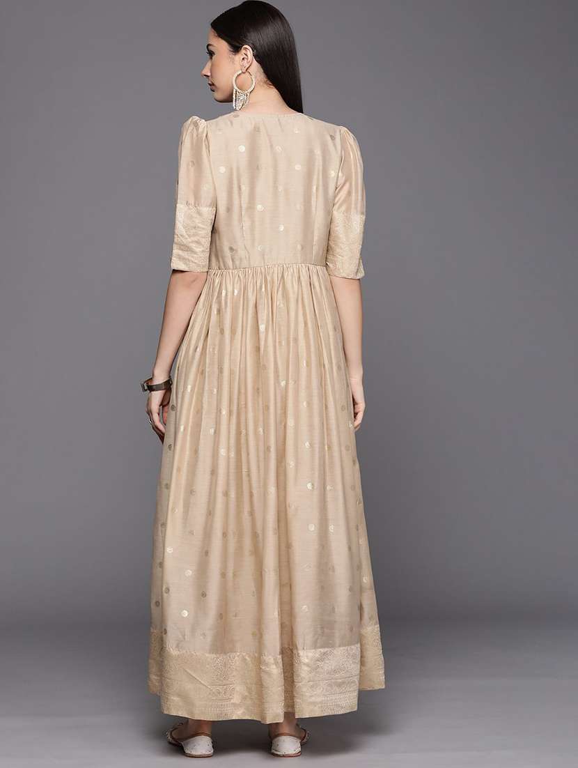 women printed puff sleeve ethnic dress - 22392892 -  Standard Image - 3