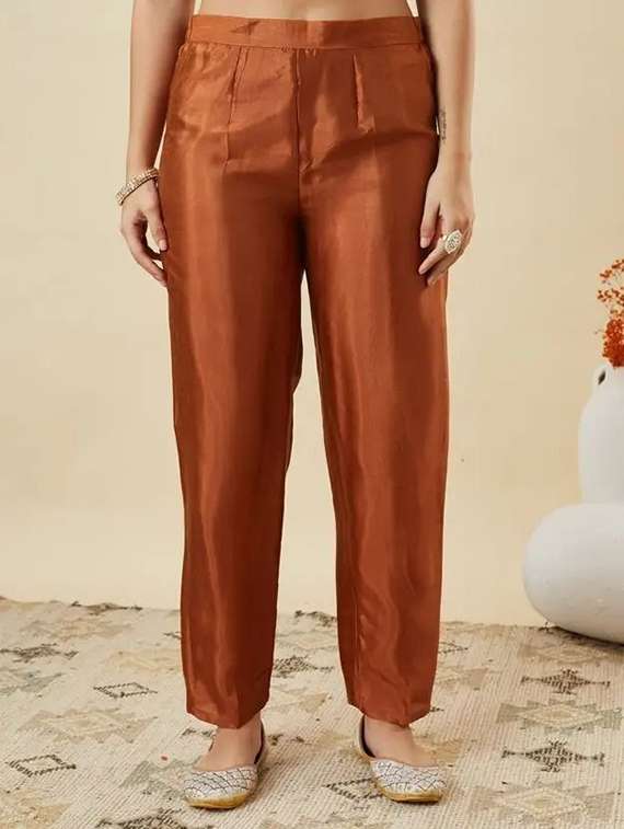 women solid with work long sleeve kurta pant with dupatta set - 22393544 -  Standard Image - 3