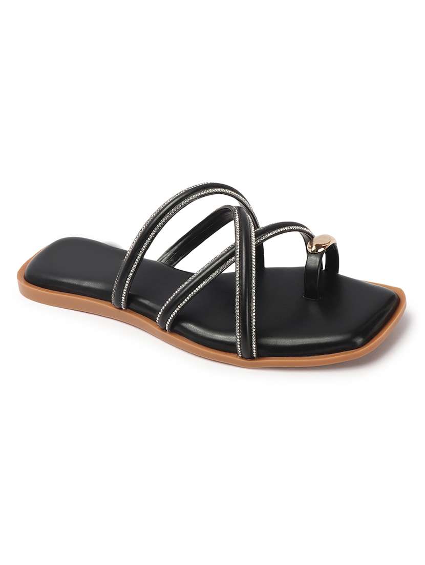women solid slip on flat sandals - 22394009 -  Standard Image - 3