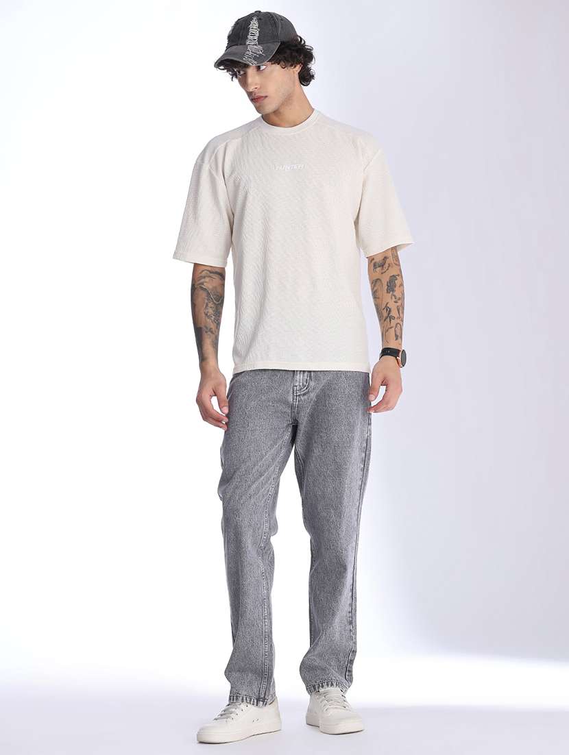 men plain mid rise full length straight jeans - 22394628 -  Standard Image - 5