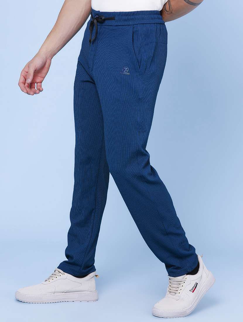 Men Self Design Mid Rise Full Length Track Pant - 22394668 -  Standard Image - 3