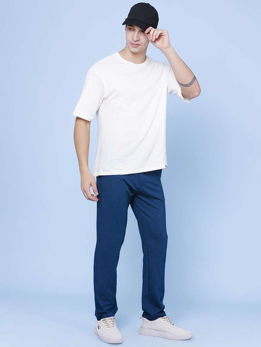Men Self Design Mid Rise Full Length Track Pant - 22394668 -  Standard Image - 5
