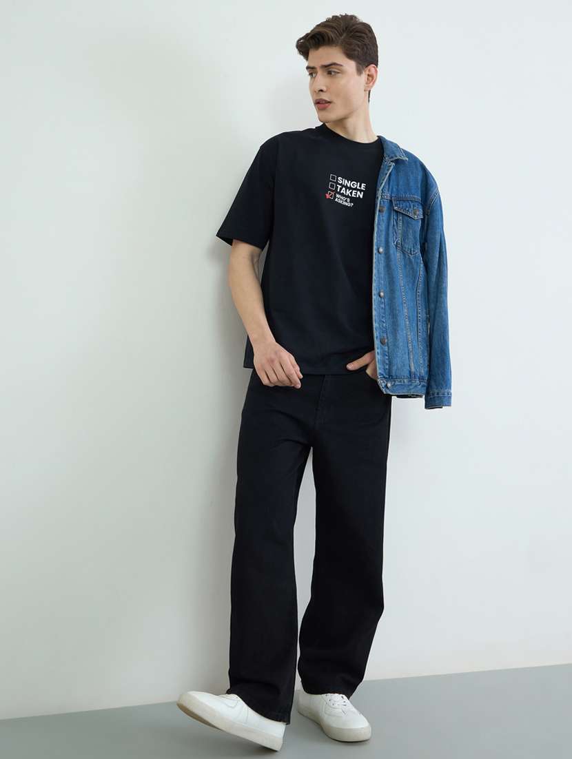 men typographic short sleeve oversized t-shirt - 22394866 -  Standard Image - 3