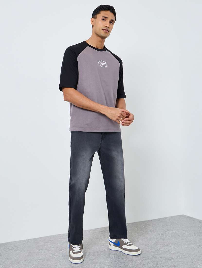 men washed mid rise full length straight fit jeans - 22394934 -  Standard Image - 3