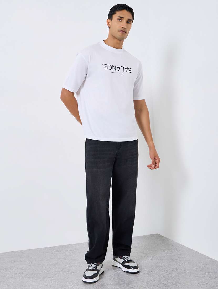 men washed mid rise full length straight jeans - 22394948 -  Standard Image - 3