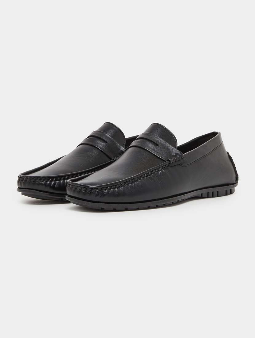 men black slip on formal shoes