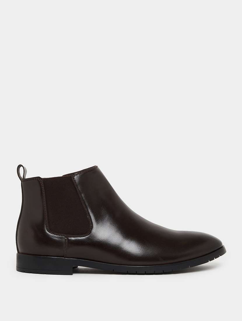 men solid chelsea boots