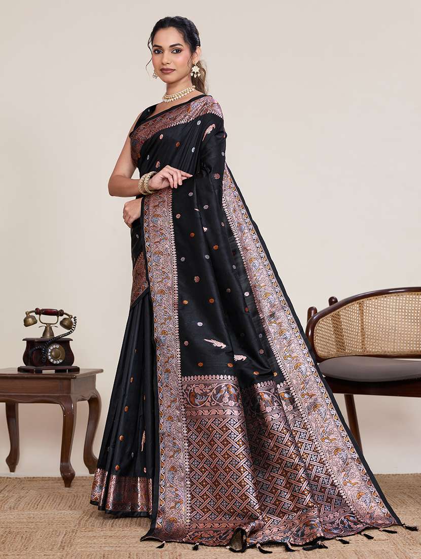 women self design bordered saree with blouse - 22395092 -  Standard Image - 3