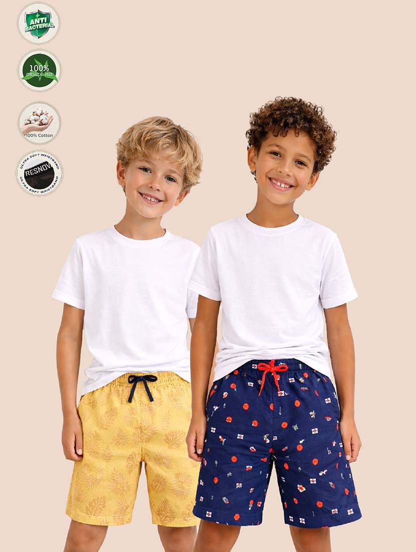 boys pack of 2 printed shorts