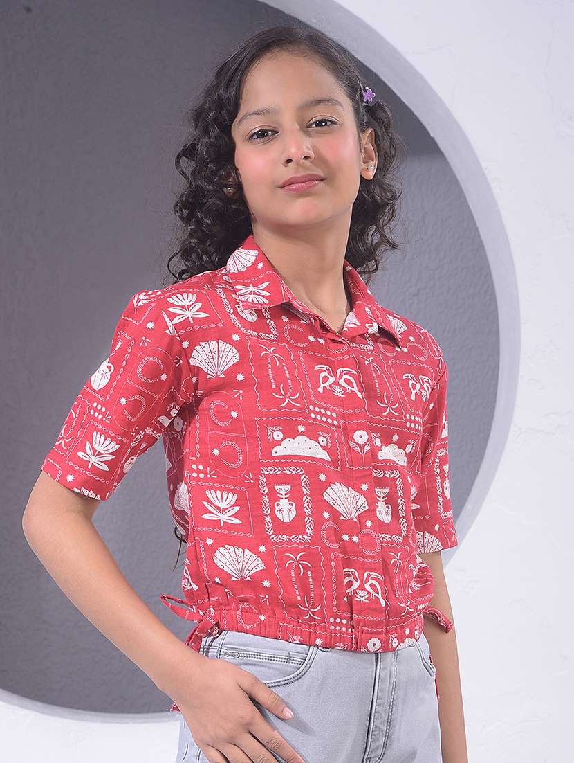 girls printed short sleeve shirt top - 22395237 -  Standard Image - 3