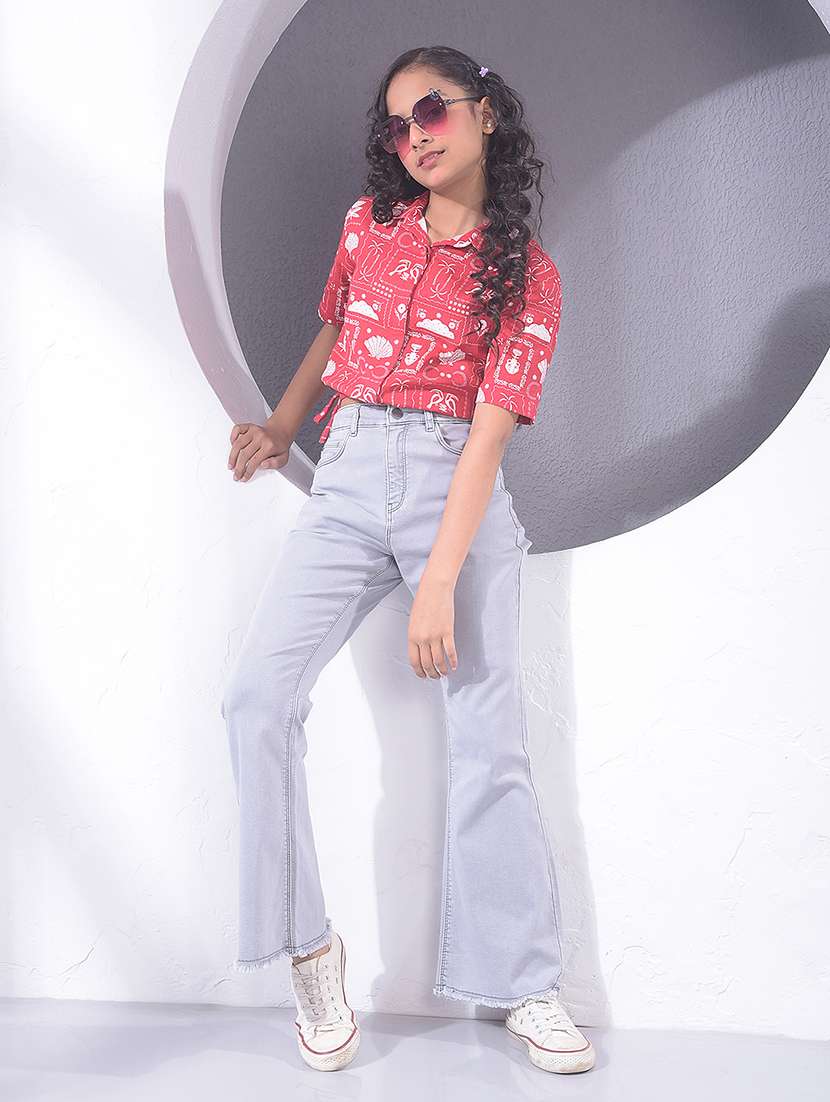 girls printed short sleeve shirt top - 22395237 -  Standard Image - 5