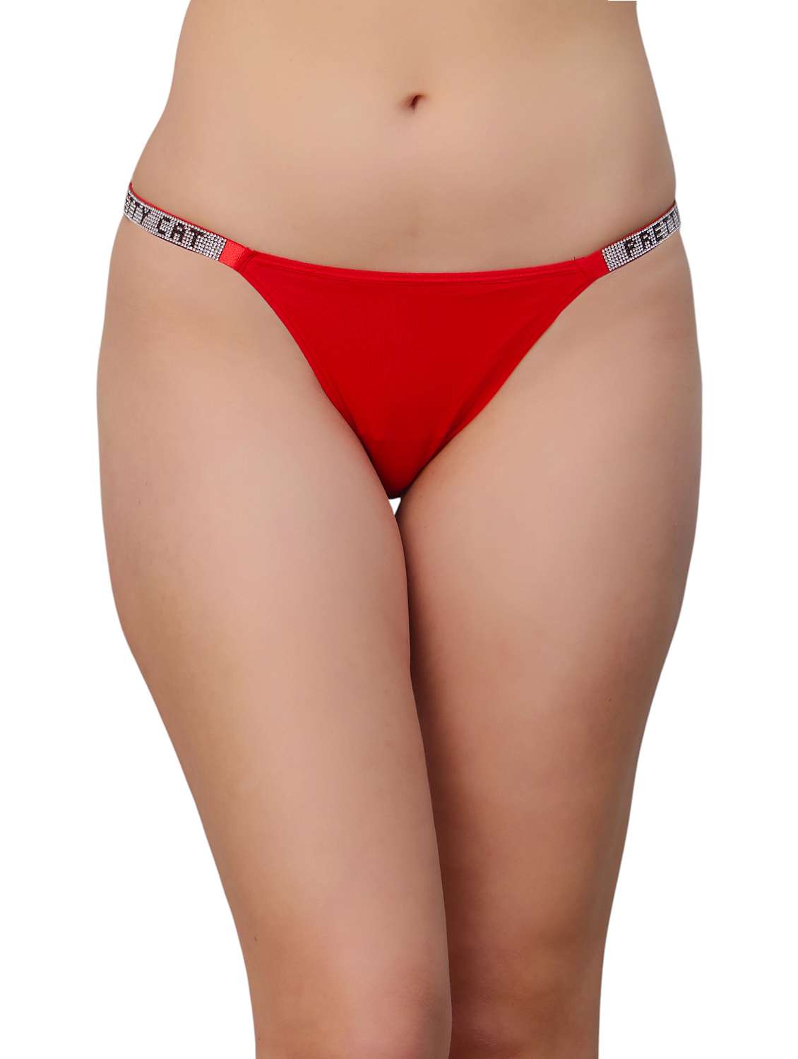 women solid low rise bikini panty