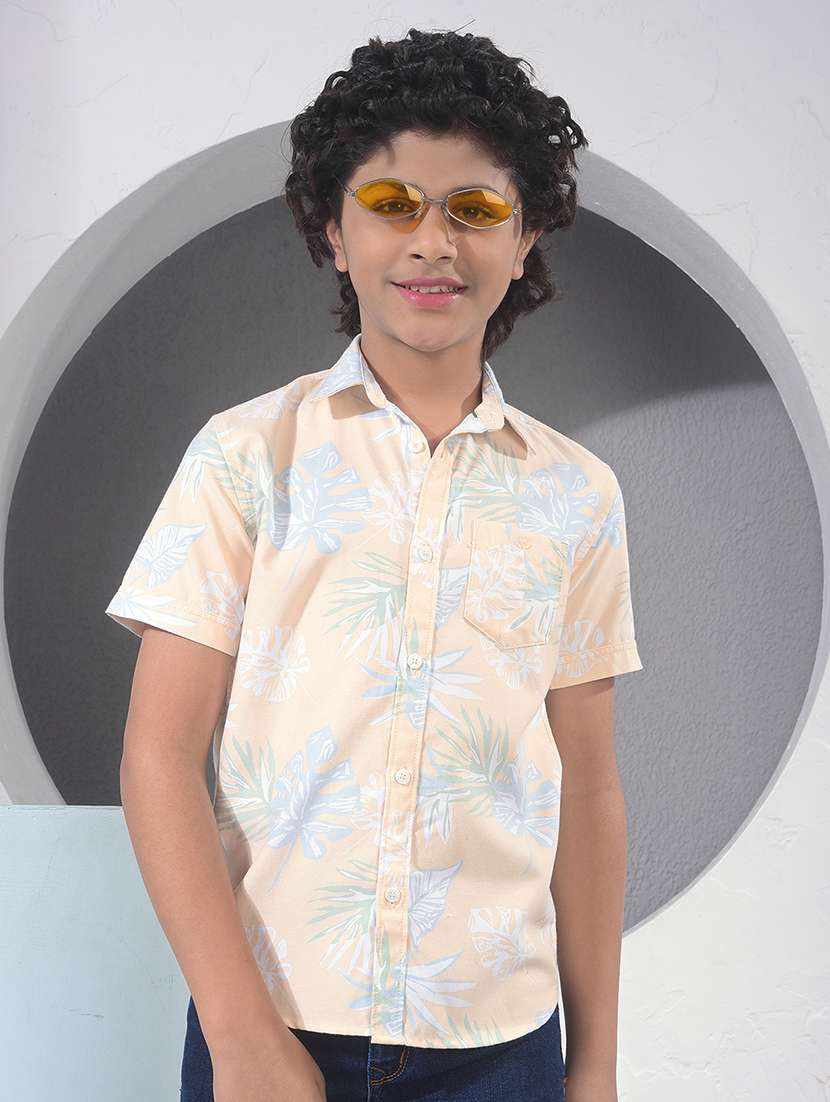 boys collared short sleeve shirt