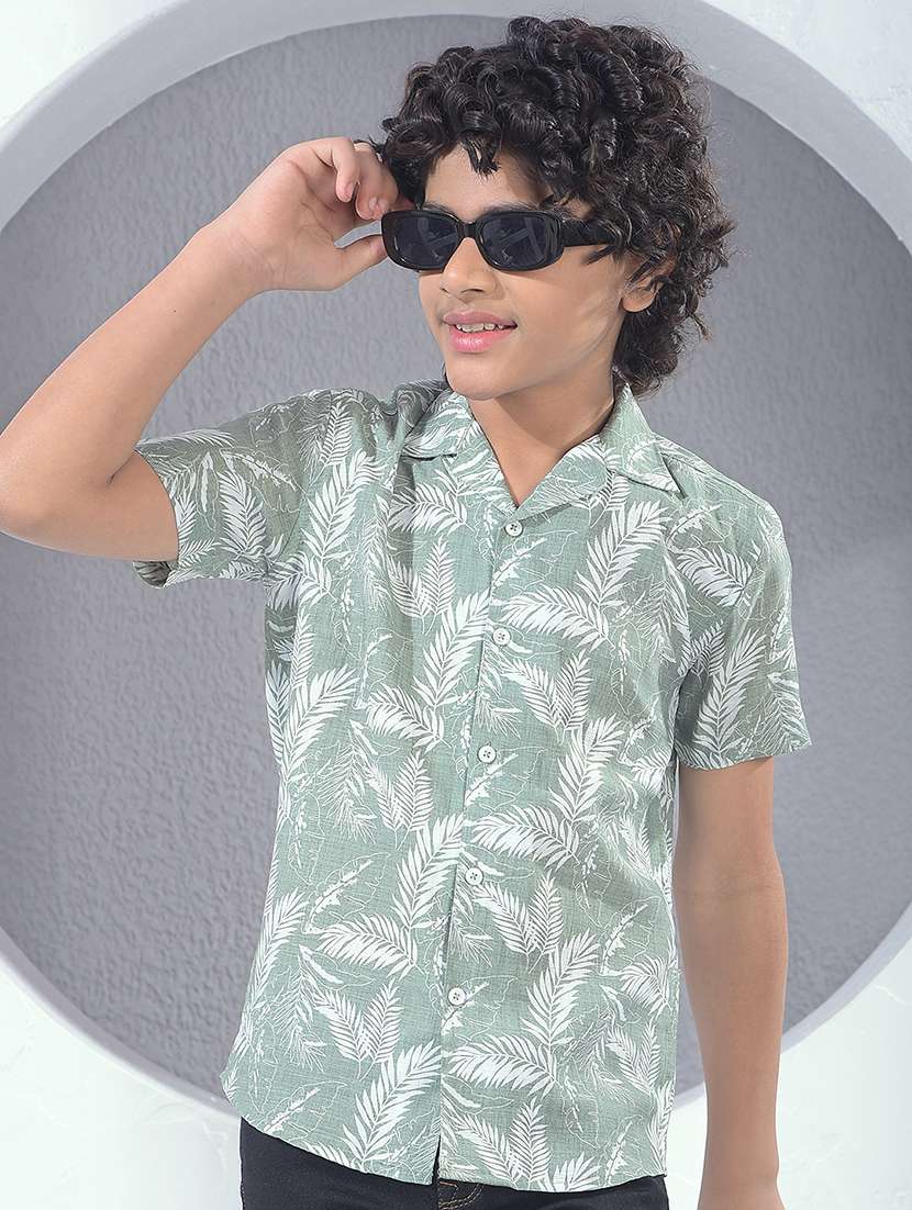 boys collared short sleeve shirt