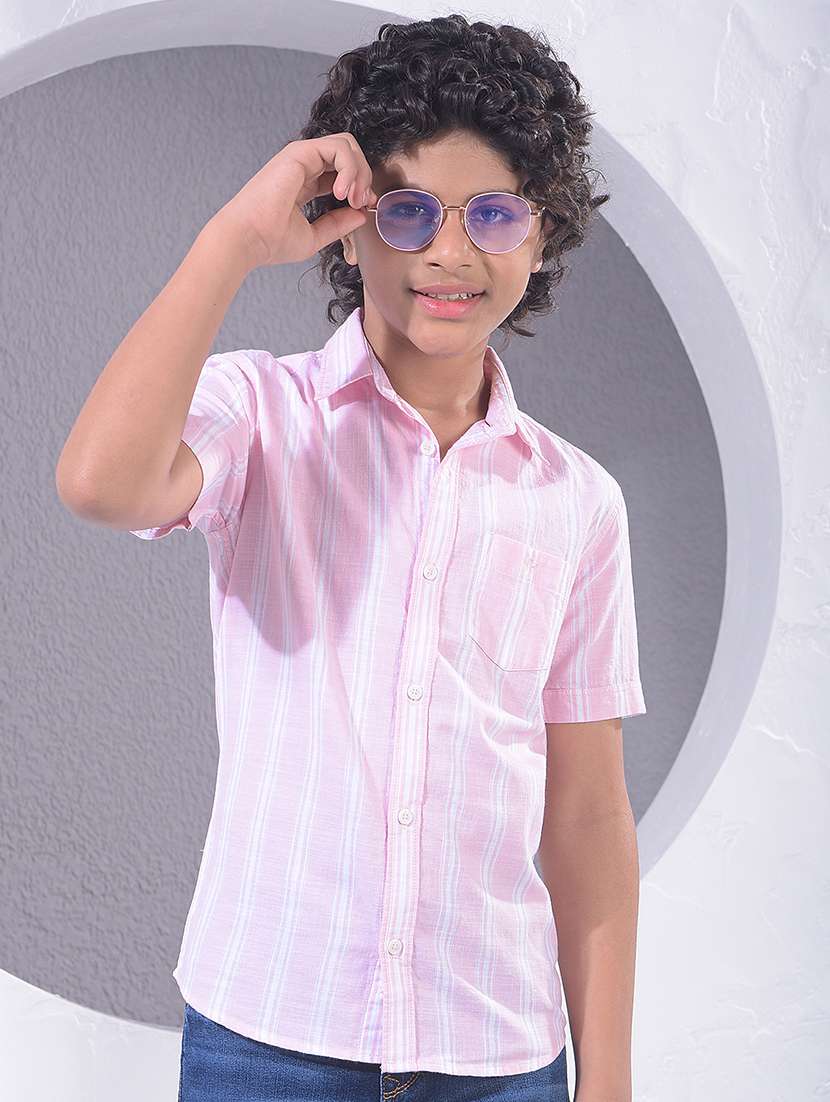 boys collared short sleeve shirt