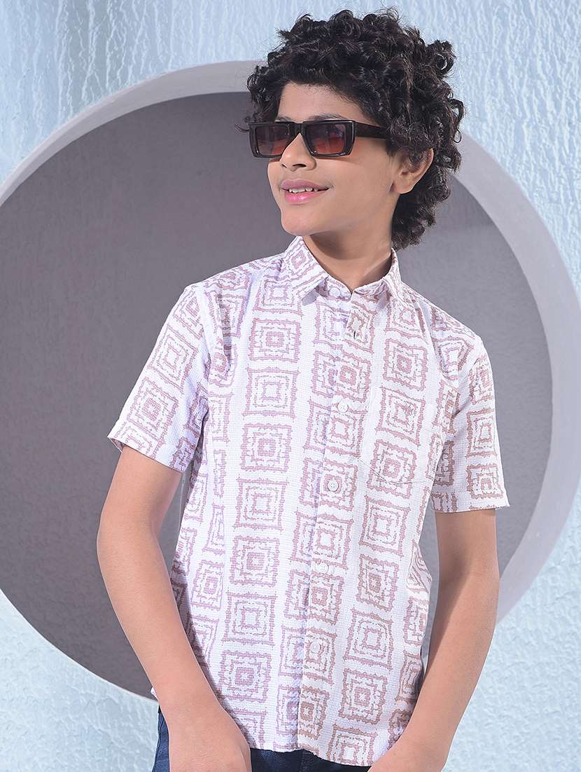 boys collared short sleeve shirt