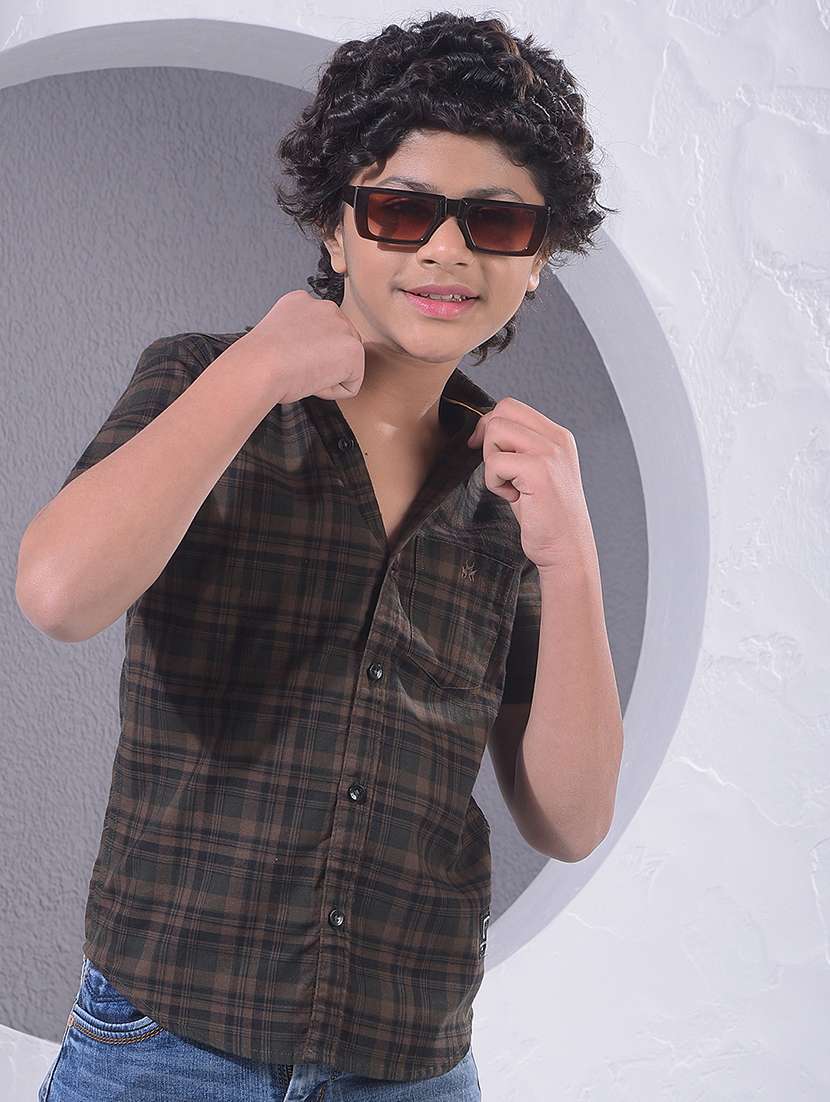 boys collared short sleeve shirt