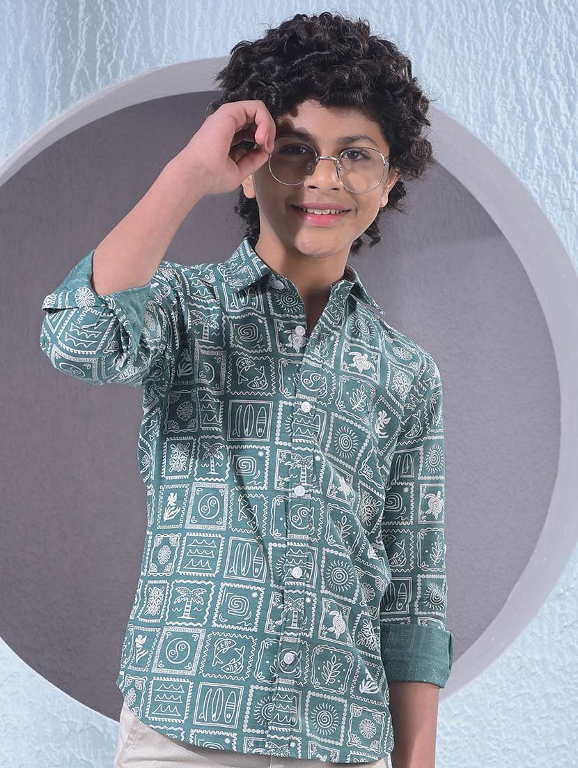 boys collared long sleeve shirt 