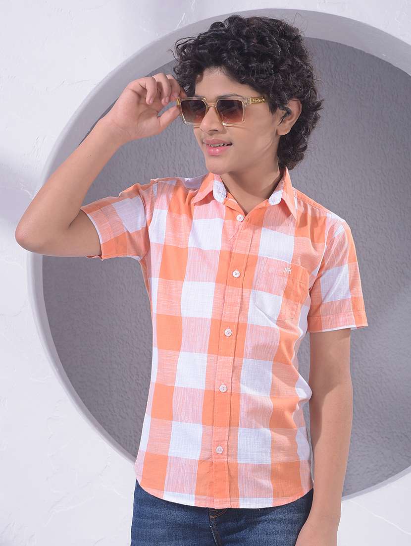boys collared short sleeve shirt