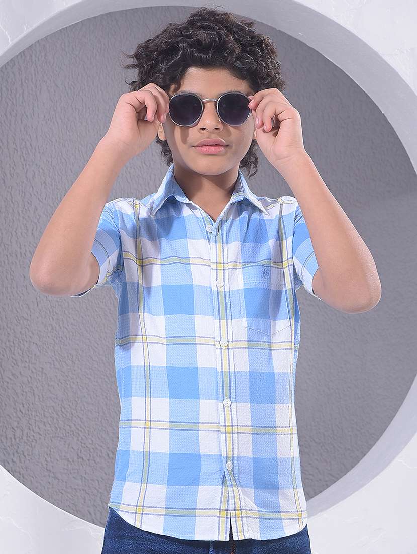 boys collared short sleeve shirt